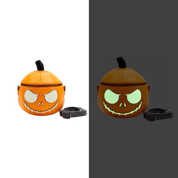 Loungefly The Nightmare Before Christmas lack Glow Pumpkin Crossbody Bag